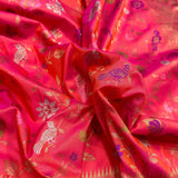 Dual shade pure katan silk Handwoven banarasi saree