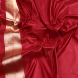 Off white colour pure katan silk handwoven banarasi saree