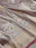 Pure Katan Silk Handwoven Tanchoi Banarasi Saree