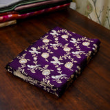 Purple colour pure katan silk handwoven banarasi saree