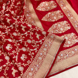Pure katan silk Handwoven banarasi saree