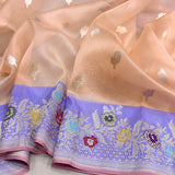 Pure kora Handwoven Banarasi saree