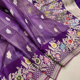 Pure Kora Silk Handwoven Banarasi Saree