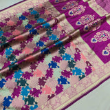 Pure katan silk rangkat Banarasi saree