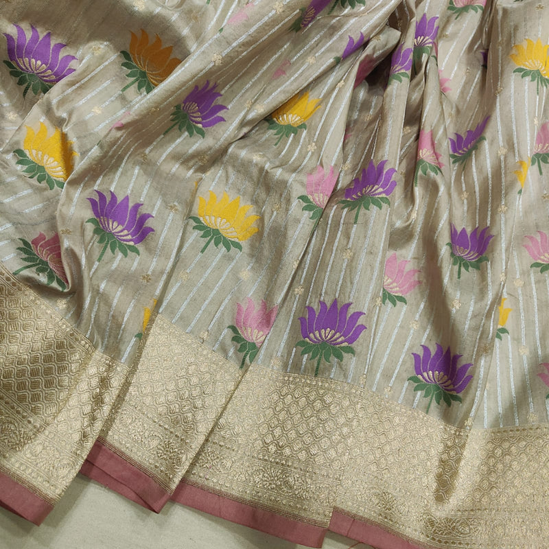 Pure Katan Silk Handwoven Banarasi Saree