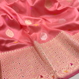 Pure katan silk Handwoven banarasi saree