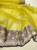 Pure Kora Silk Handwoven Banarasi Saree