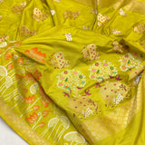 Pure katan silk Handwoven banarasi saree