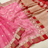 Pure Kora Silk Handwoven Banarasi Saree