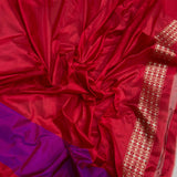 Multicolour Pure kora Handwoven banarasi saree