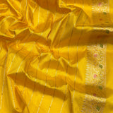 Sky Blue colour pure katan silk Handwoven banarasi saree