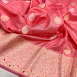 Pure katan silk Handwoven banarasi saree