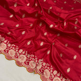 Red Color Katan Silk Handwoven Banarasi Saree