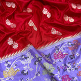 Pure katan silk Handwoven banarasi saree