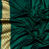 Dark green colour pure katan silk handwoven banarasi saree