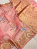 Pure Kora Silk Handwoven Banarasi Saree