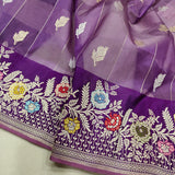 Pure Kora Silk Handwoven Banarasi Saree