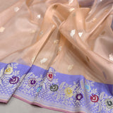 Pure kora Handwoven Banarasi saree