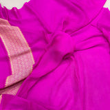 Pink Colour Chiffon Georgette Handwoven Banarasi Saree