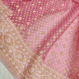 Pink colour Pure Cotton Handwoven Banarasi  Saree