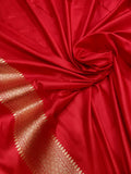 Red colour Pure Katan Silk Handwoven Banarasi Saree