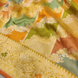 Multicolor Pure Katan Silk Handwoven Banarasi Rangkat Saree
