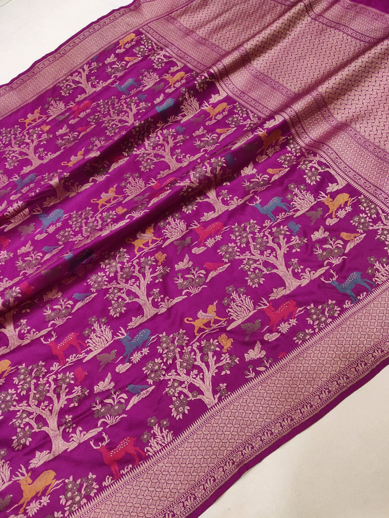 Pure Katan Silk Handwoven Banarasi Saree