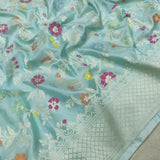 Pastel Colour Pure Katan Silk Handwoven Banarasi Saree