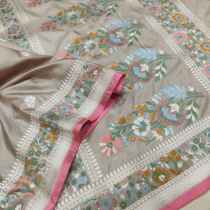 Pure Katan Silk Handwoven Banarasi Saree