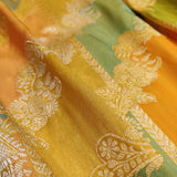Multicolor Pure Katan Silk Handwoven Banarasi Rangkat Saree