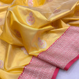 Pure katan silk Handwoven banarasi saree