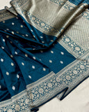 Pure katan silk Handwoven banarasi saree