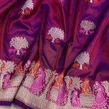 Dual Sade pure Katan silk handwoven banarasi saree