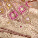 Pure Katan Silk Handwoven Banarasi Kadhwa Jungla Saree