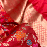 Red Color Pure Katan Silk Handwoven Banarasi Saree