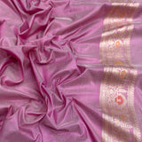 Light pink colour pure katan silk handwoven banarasi silk saree