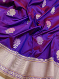 Dual Shade Pure Katan Silk Handwoven Banarasi Saree