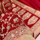 Pure katan silk Handwoven banarasi saree