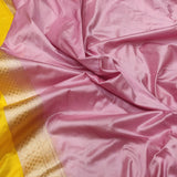 Yellow colour Pure Katan Silk Handwoven Banarasi Saree