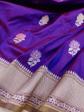 Dual Shade Pure Katan Silk Handwoven Banarasi Saree
