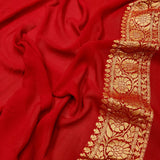 Pure khaddi georgette handwoven Banarasi saree