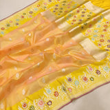 Pure Kora Silk Handwoven Banarasi Saree