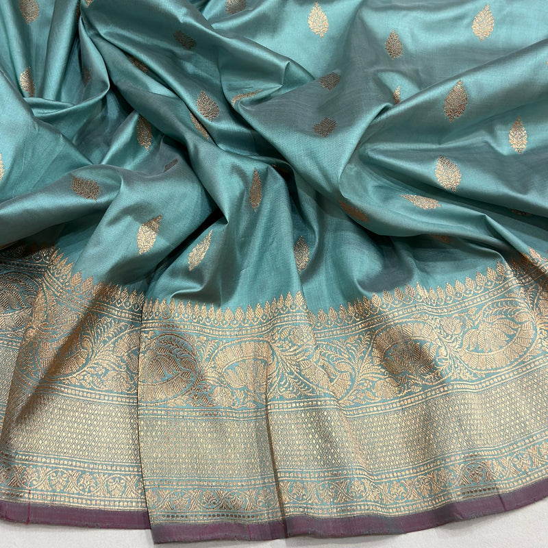 Pure katan silk Handwoven banarasi saree