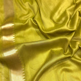 Red colour pure tussar handwoven Banarasi saree