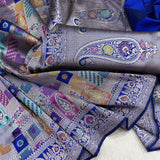 Pure katan silk Handwoven banarasi rangkat saree