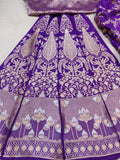 Purple Color Banarasi Katan Silk Lehenga