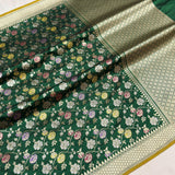 Pure katan silk Handwoven banarasi saree
