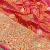 Dual Sade Pure Kora Silk Handwoven Banarasi Saree