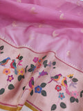 Pure Ektara Kora Silk Handwoven Banarasi Saree