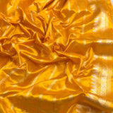 Light lavender colour pure kora handwoven banarasi saree